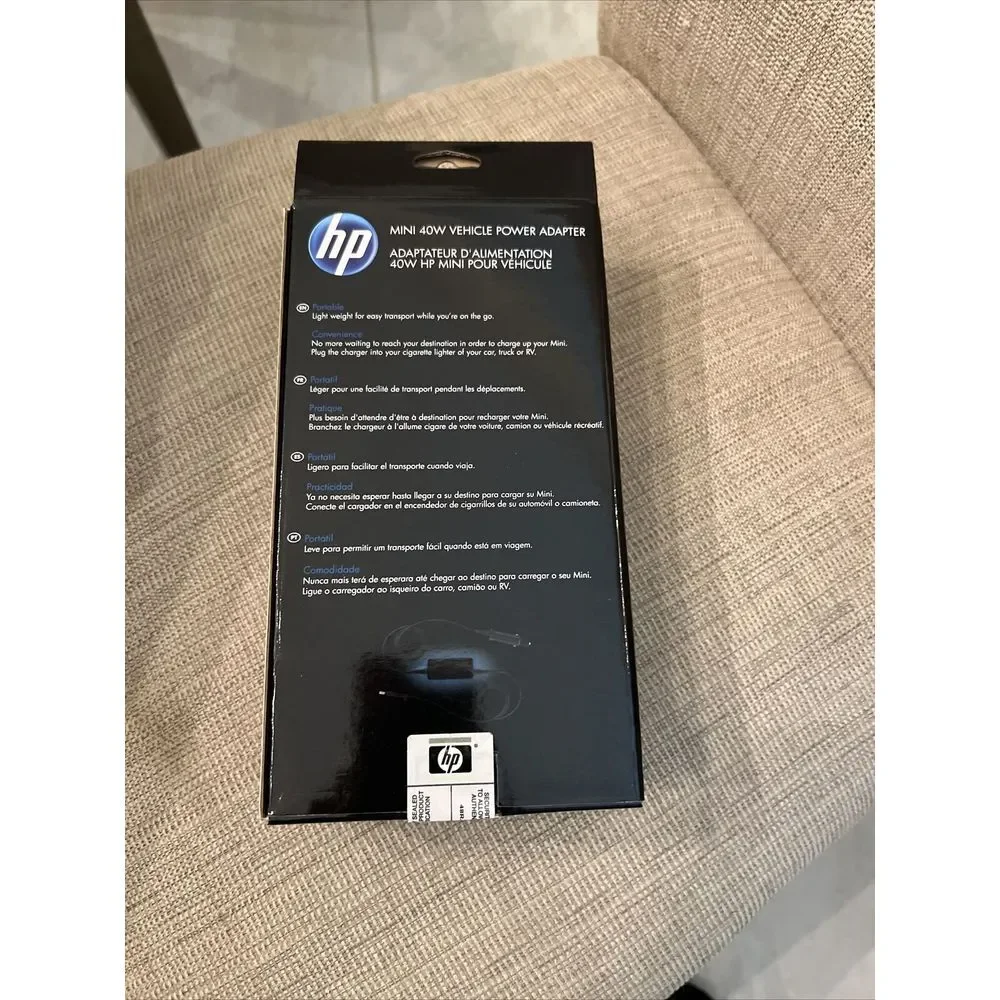 HP Mini 40W Vehicle Power Adapter VV122AA 580403-001‎ CQ10 110 19.5V…NEW